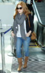 Amy Adams Jeans Arrives Lax Airport Los Angeles