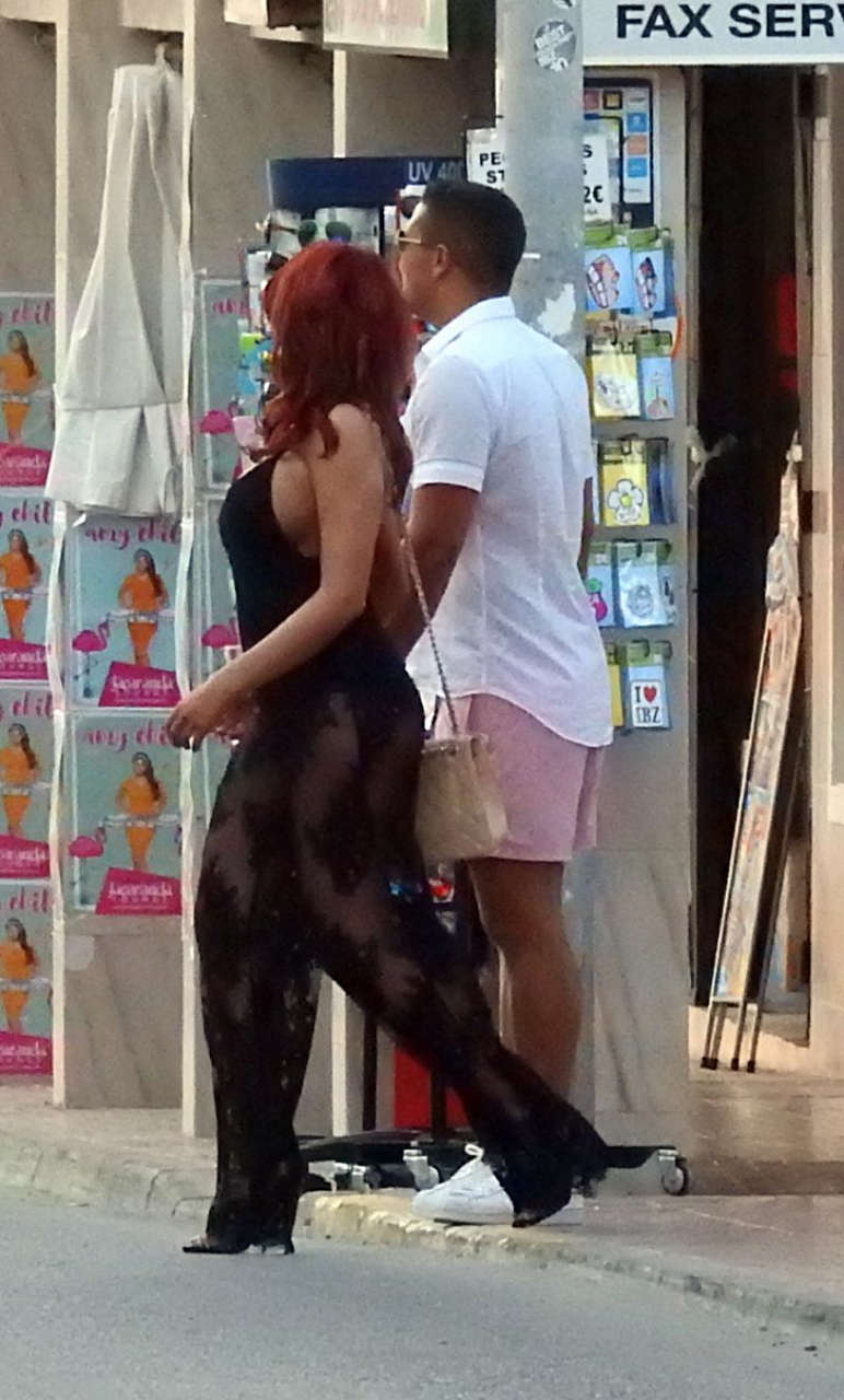 Amy Childs Out About Ibiza