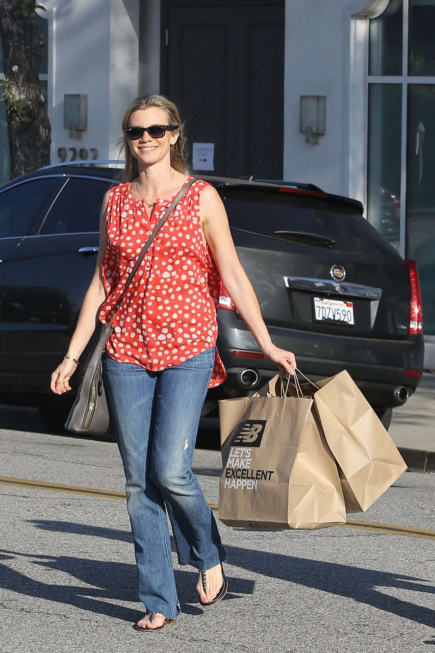 Amy Smart Out Shopping New Balance Los Angeles