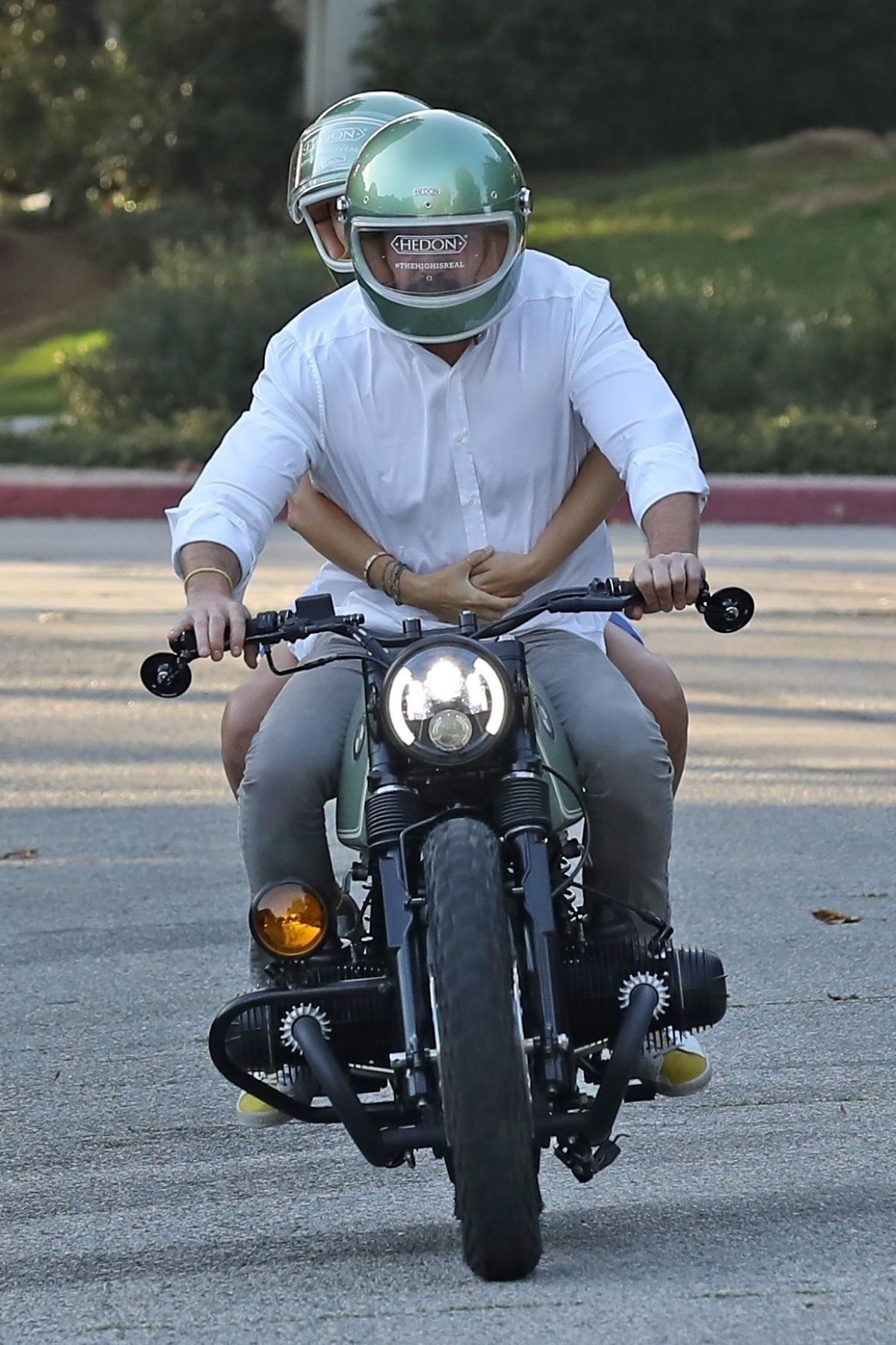 Ana De Armas Ben Affleck Out Riding Motorcyle Los Angeles
