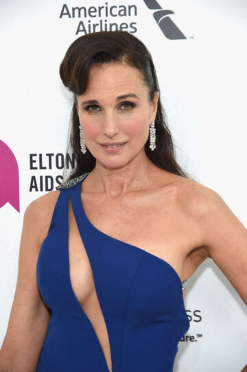 Andie Macdowell Elton John Aids Foundations Oscar Viewing Party West Hollywood