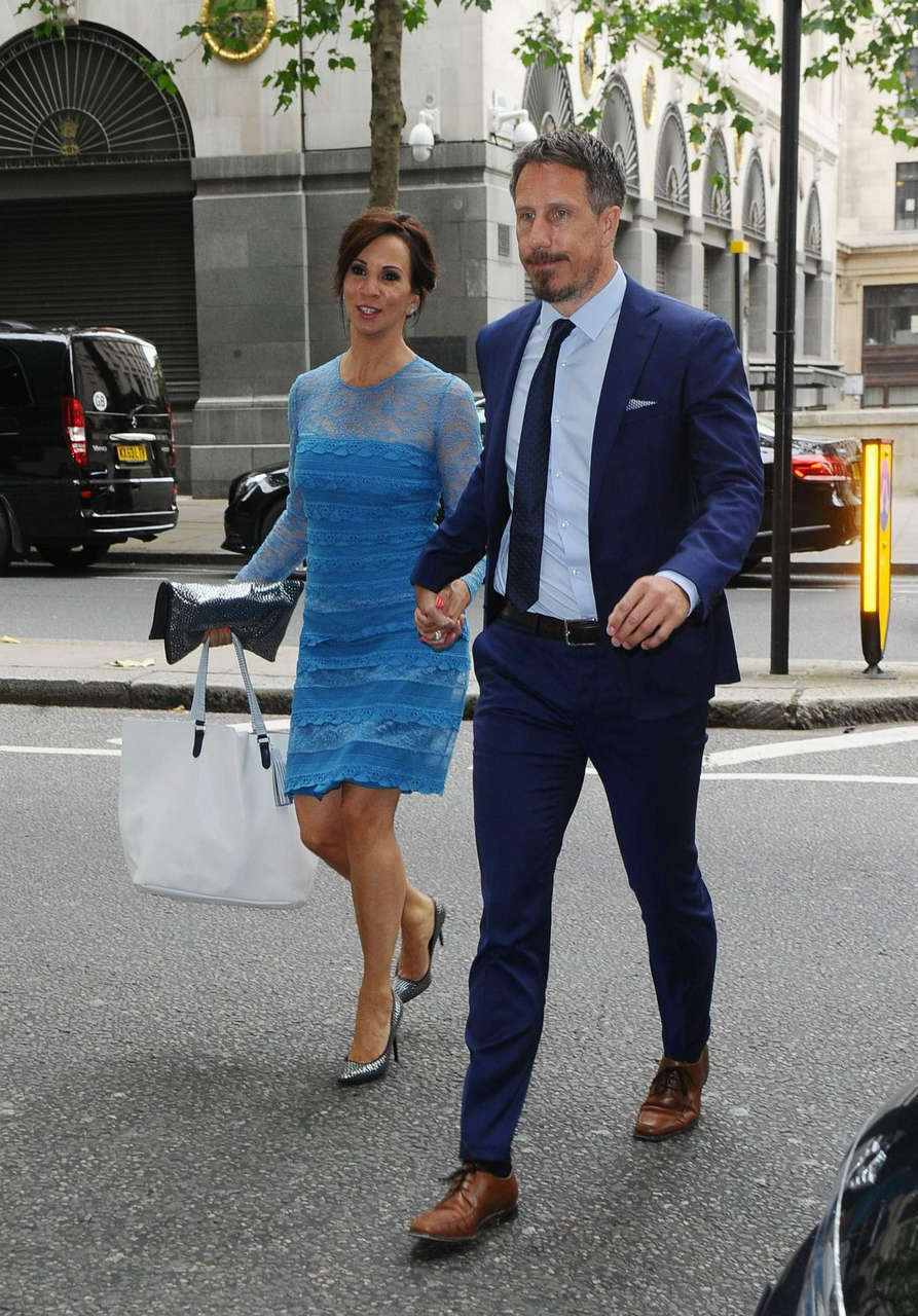 Andrea Mclean Arrives For Wedding Waldorf Hotel London