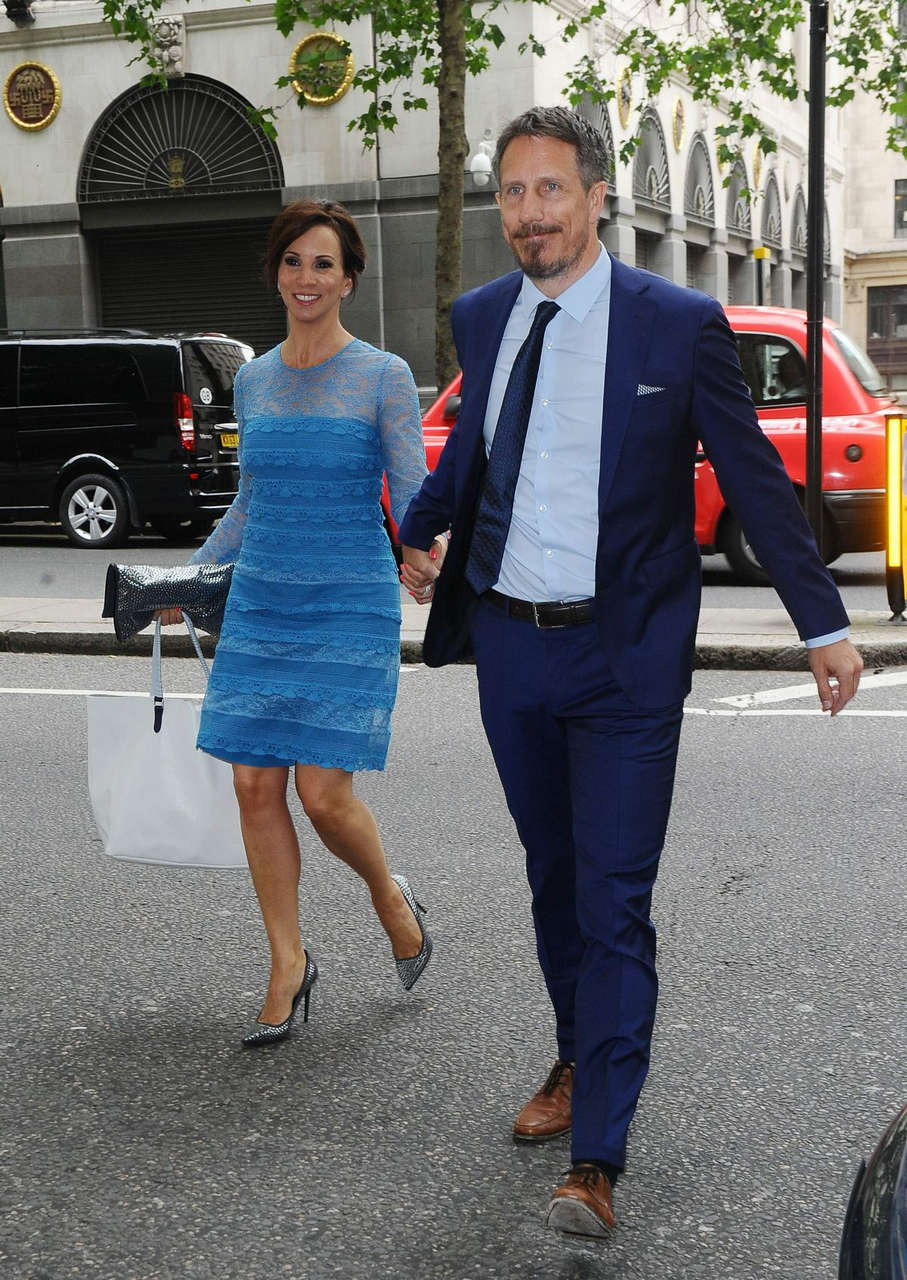Andrea Mclean Arrives For Wedding Waldorf Hotel London