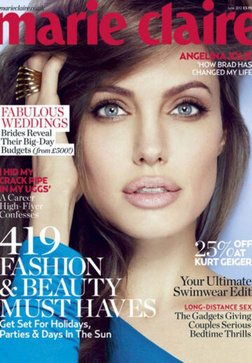 Angelina Jolie Marie Claire Magazine Uk June 2012 Issue