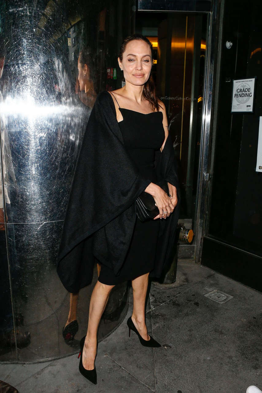 Angelina Jolie Out For Dinner New York