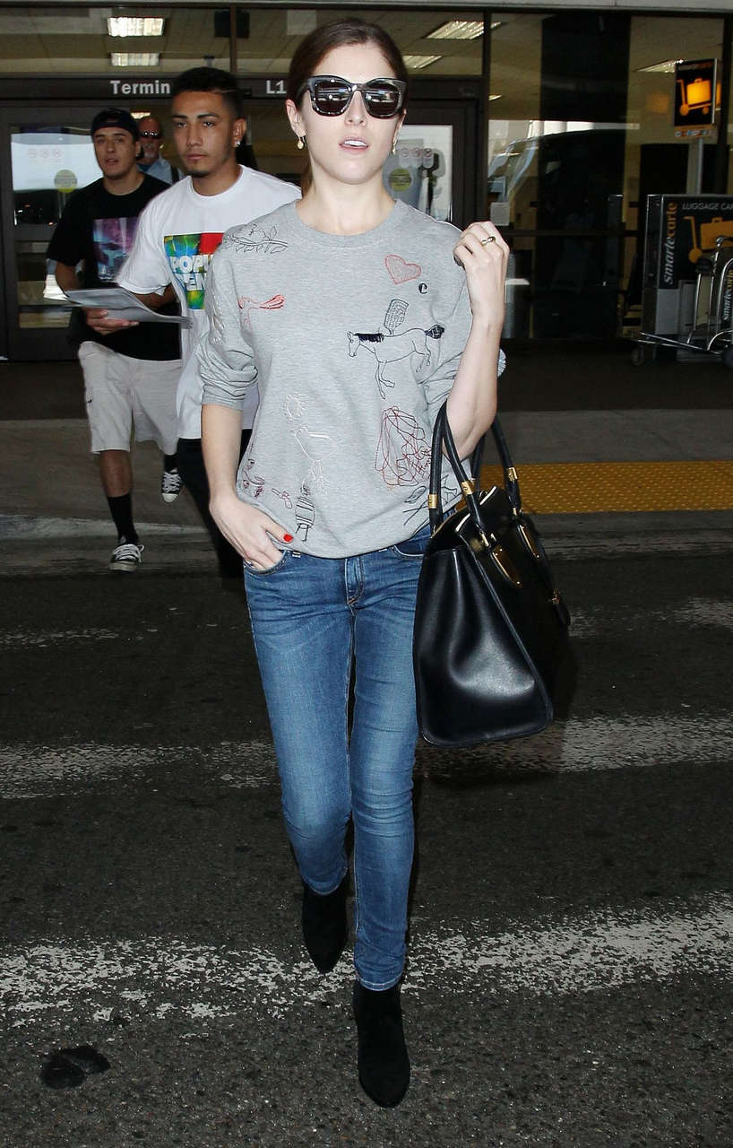 Anna Kendrick Arrives Los Angeles International Airport