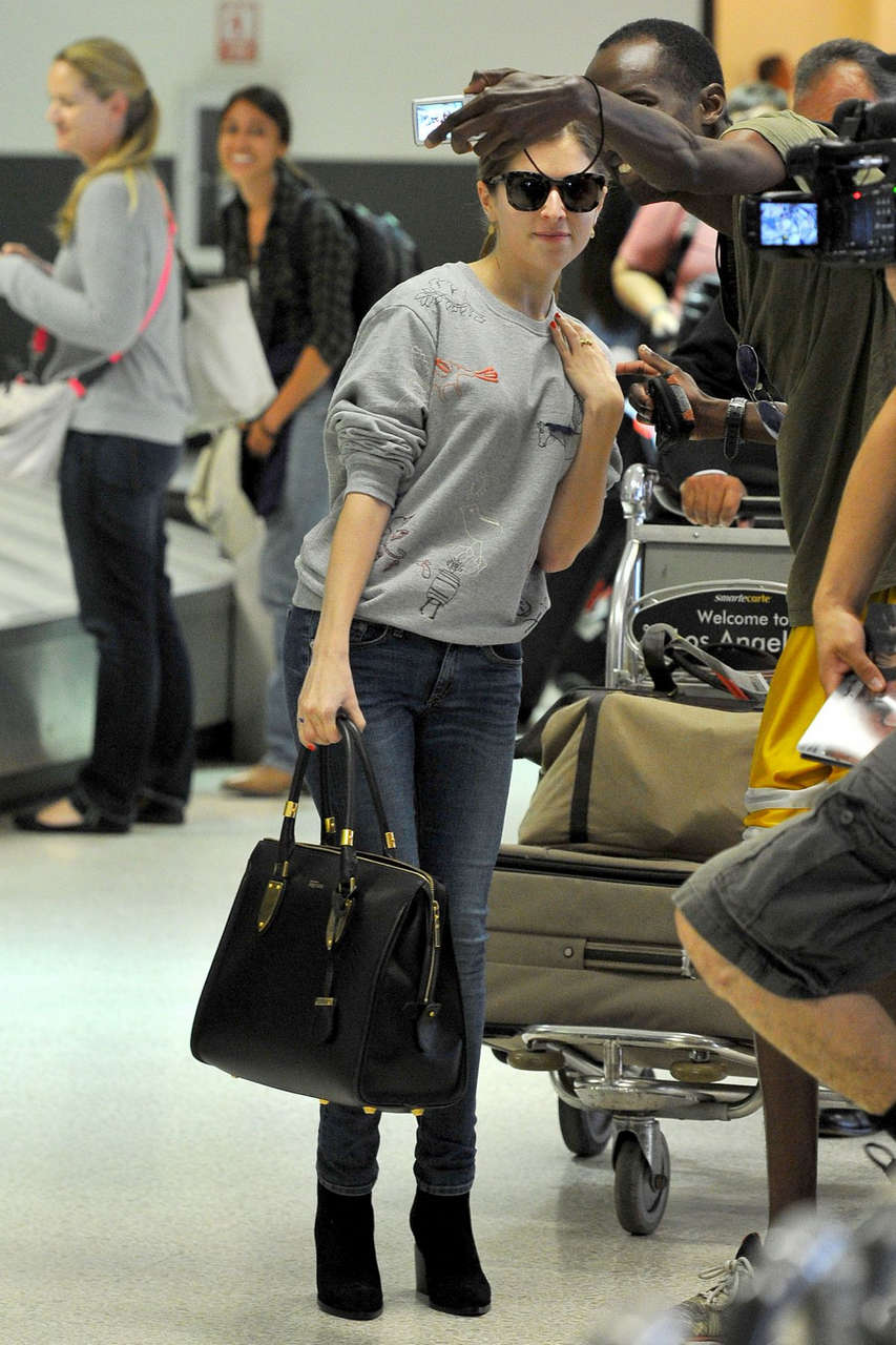 Anna Kendrick Arrives Los Angeles International Airport
