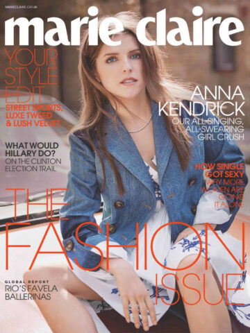 Anna Kendrick Marie Claire Magazine Uk September 2016 Issue