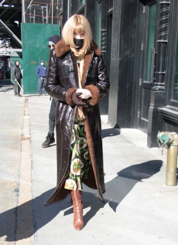 Anna Wintour Arrives Carolina Herrera Fashion Show New York