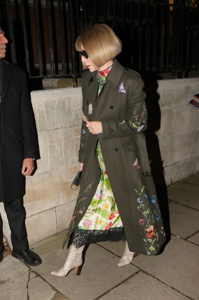 Anna Wintour Arrives Richard Quinn Show London Fashion Week