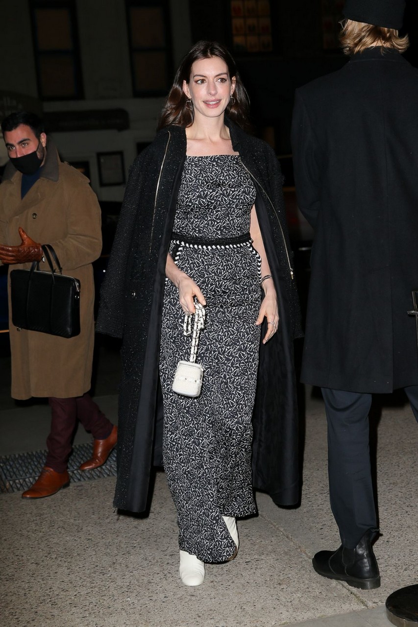 Anne Hathaway Arrives 2021 Museum Modern Art Film Benefit Gala New York