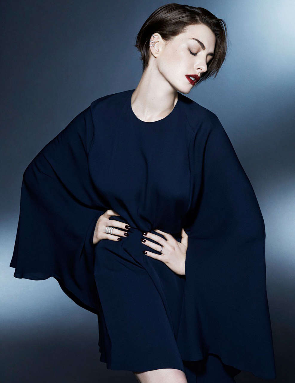 Anne Hathaway Elle Magazine November Uk 2014 Issue (16 photos