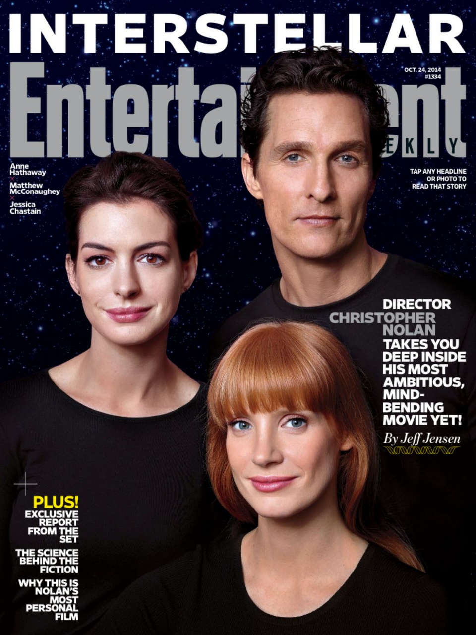 Anne Hathaway Jessica Chastain Entertainment Weekly Magazine October 2014 Issue