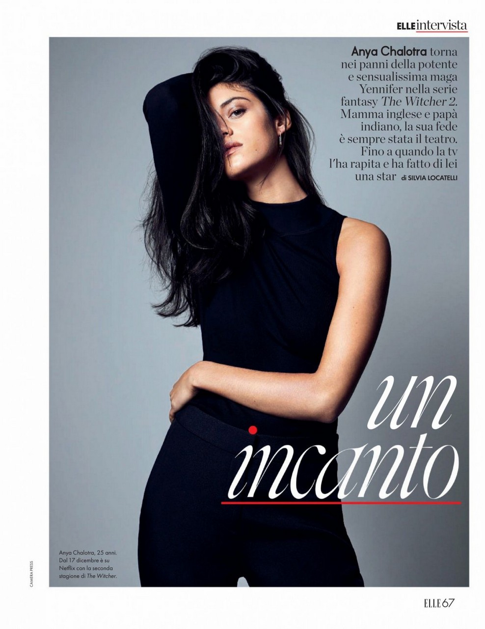 Anya Chalotra Elle Magazine Italy December