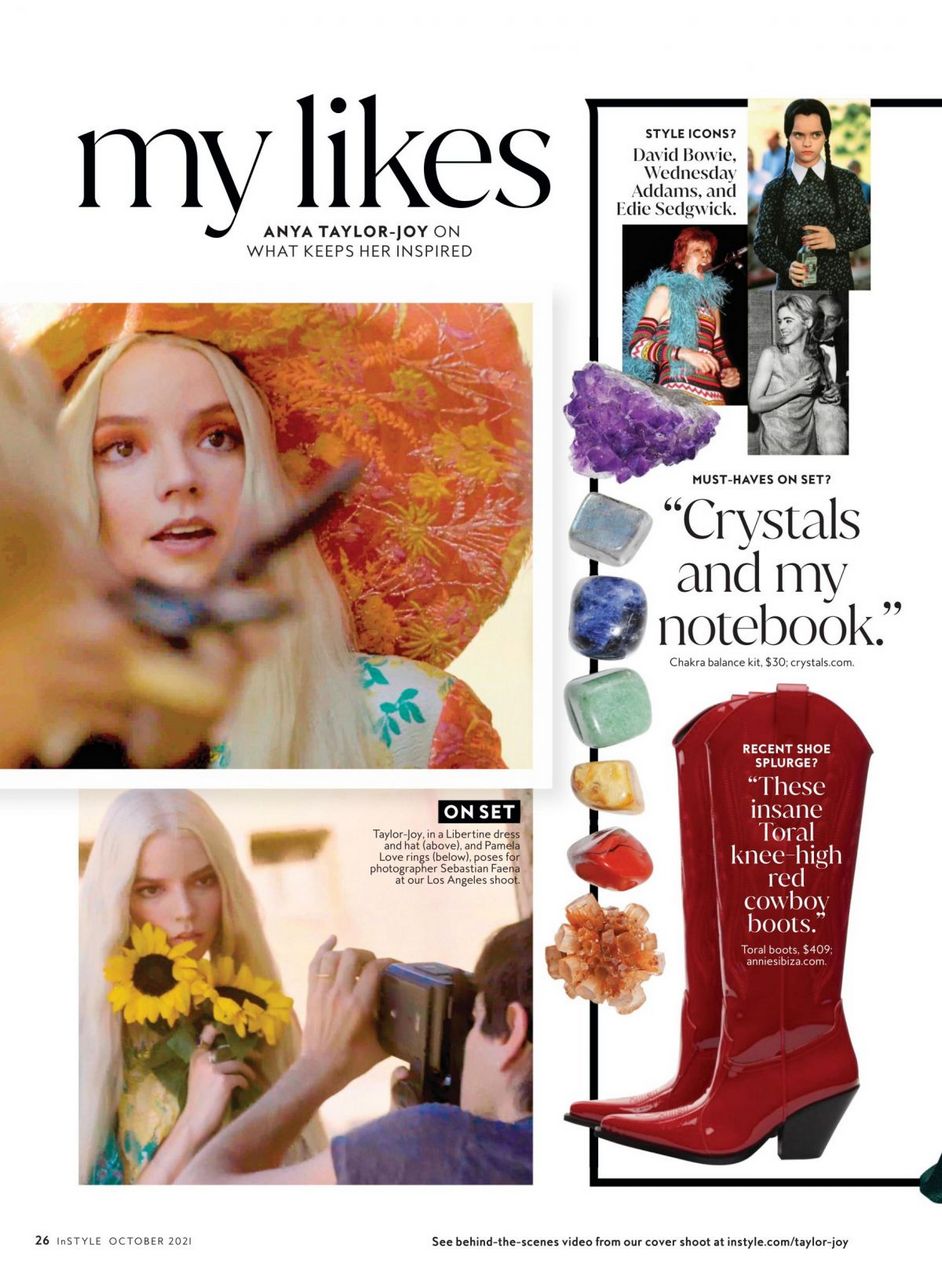 Anya Taylor Joy Instyle Magazine October