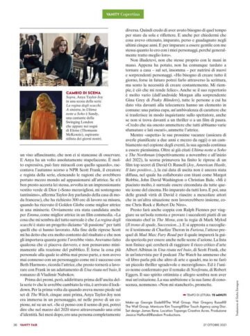 Anya Taylor Joy Voila Magazine Italy October