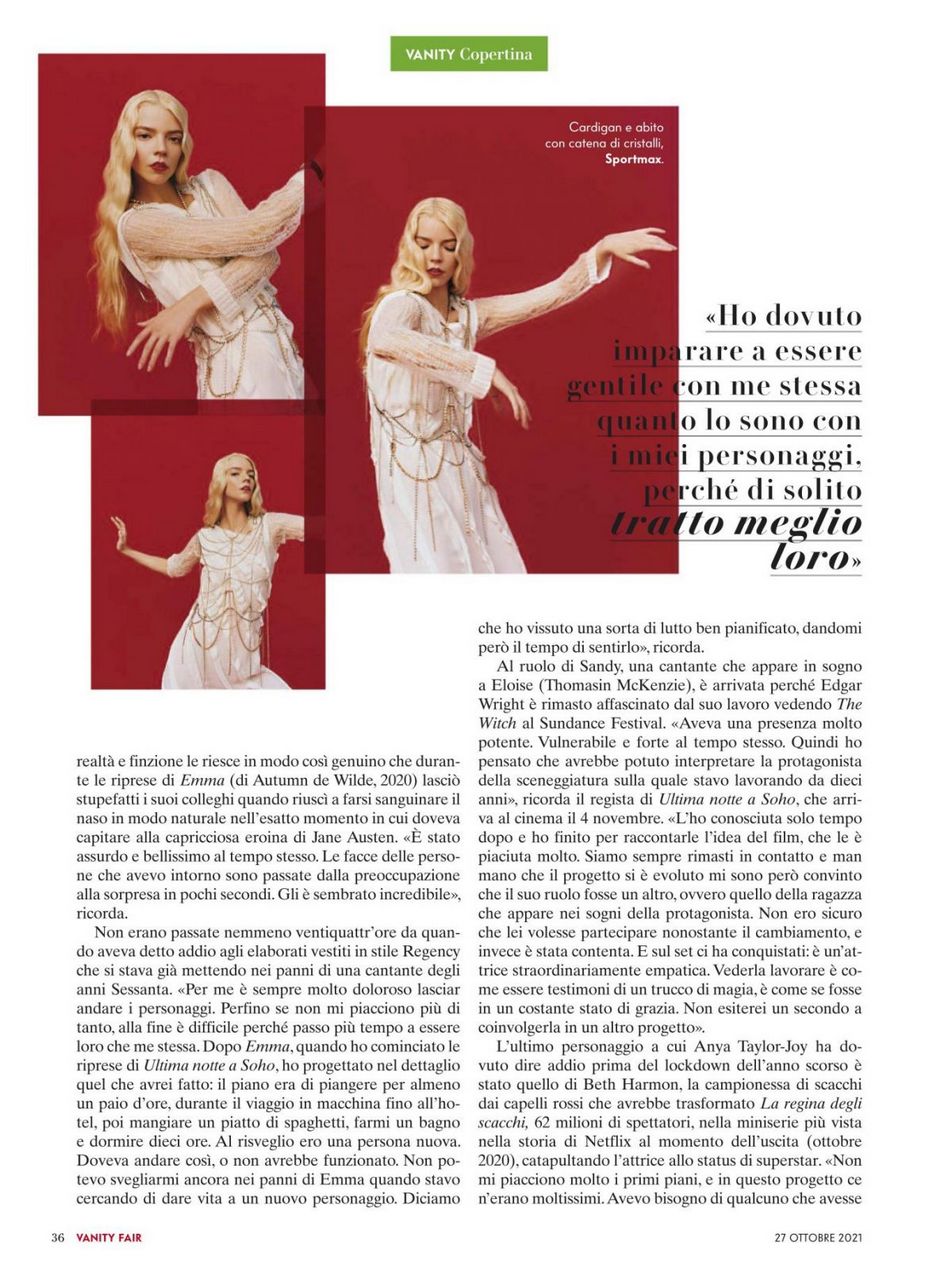 Anya Taylor Joy Voila Magazine Italy October