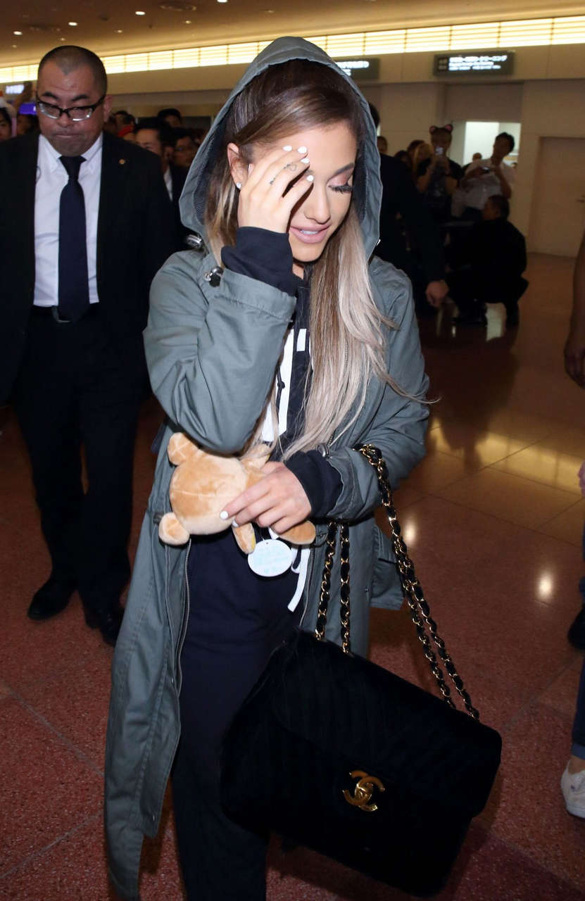 Ariana Grande Arrives Haneda Airport Tokyo