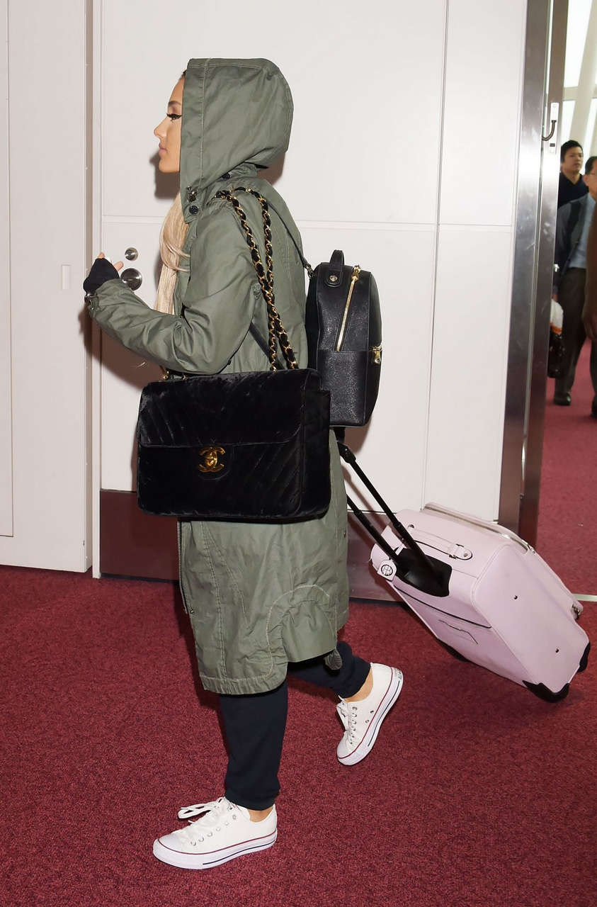 Ariana Grande Arrives Haneda Airport Tokyo