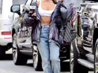 Ariana Grande Arrives Recording Studio Los Angeles