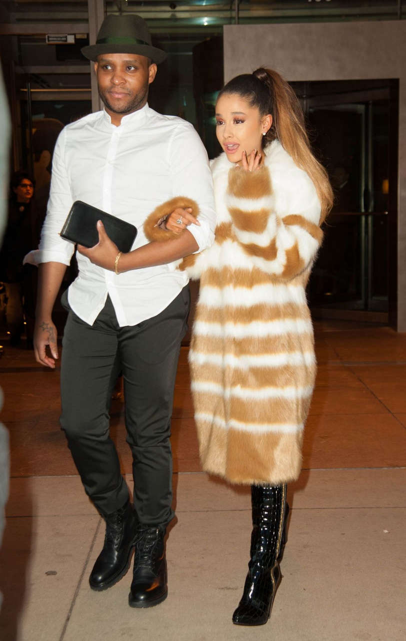 Ariana Grande Leaves Her Hotel New York