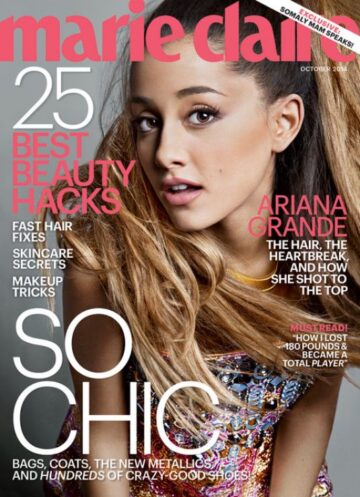 Ariana Grande Marie Claire Magazine October 2014 Issue