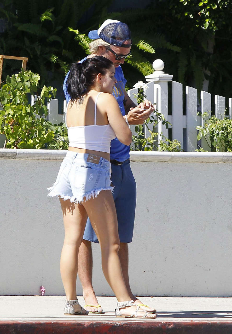 Ariel Winter Tank Top Daisy Dukes Out Los Angeles