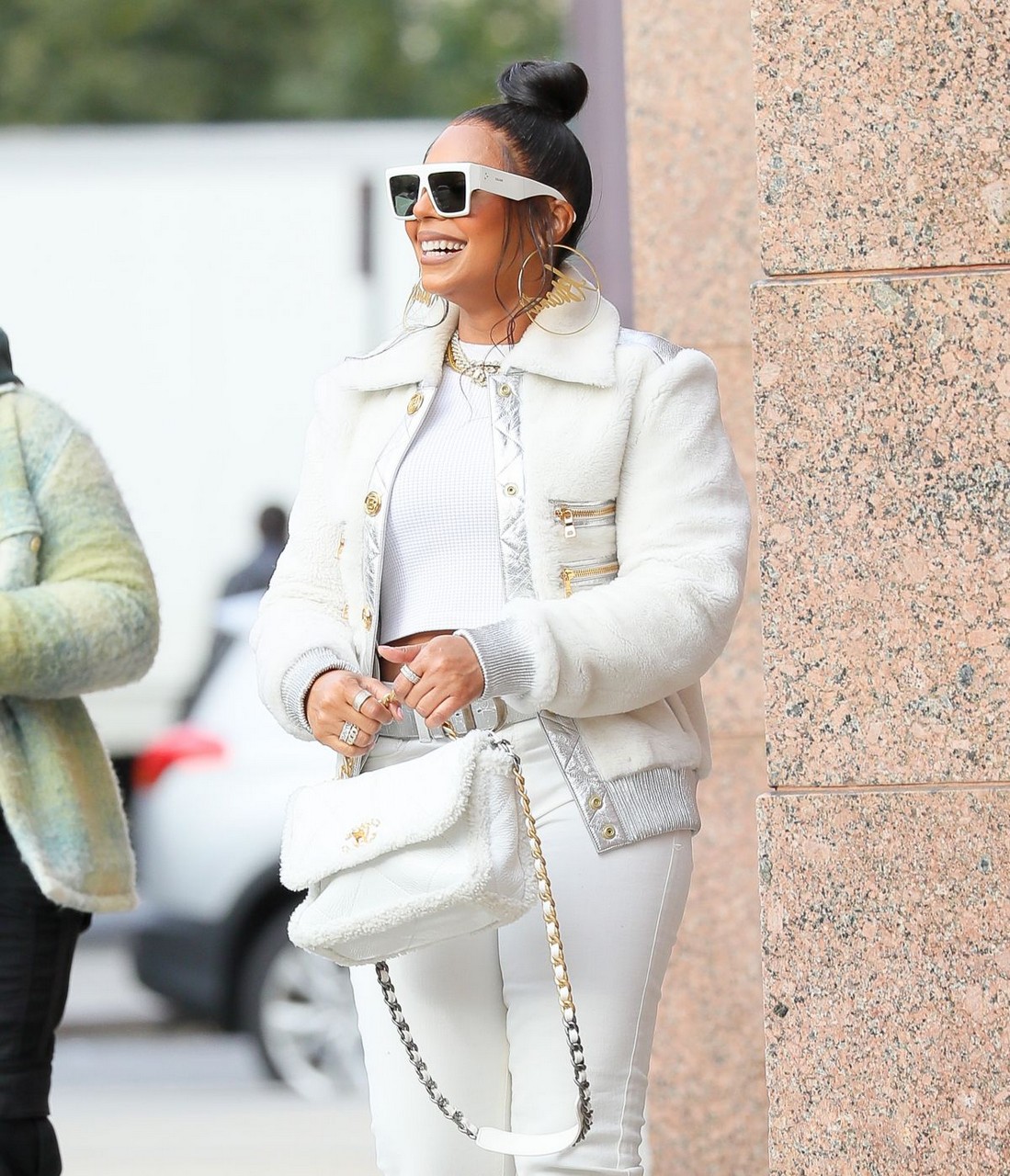 Ashanti Out About New York