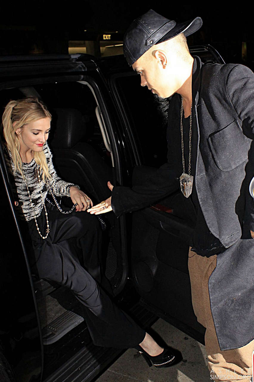 Ashlee Simpson Arrives Mr Chows Beverly Hills