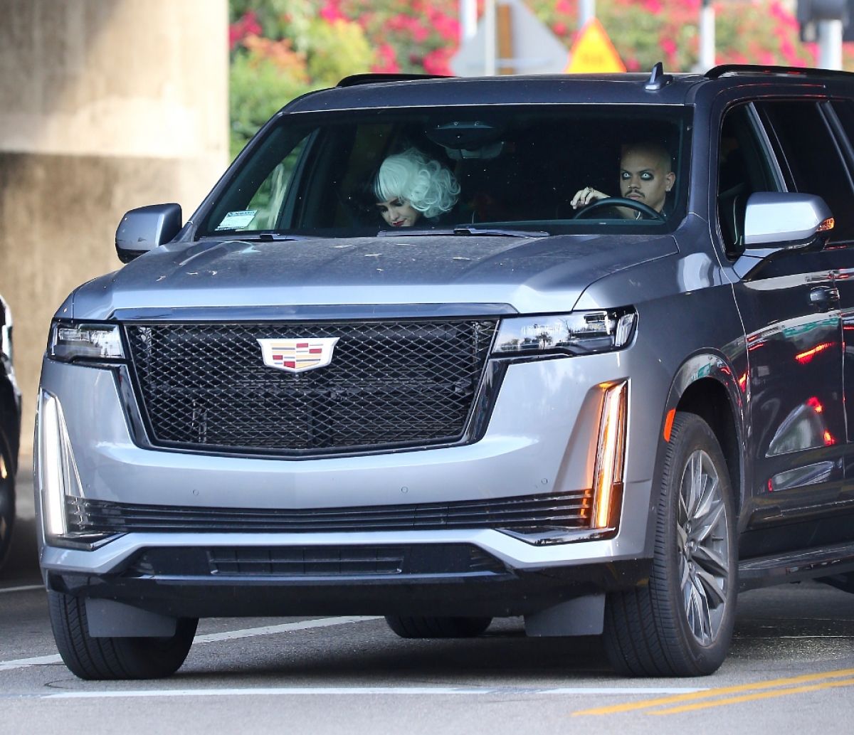 Ashlee Simpson Evan Ross Out Driving For Halloween