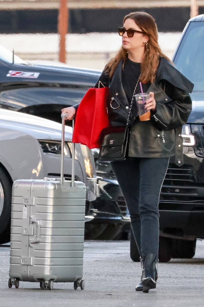 Ashley Benson Arrives Airport Burbank