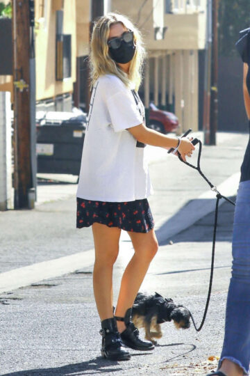 Ashley Benson Out With Her Dog Los Angeles