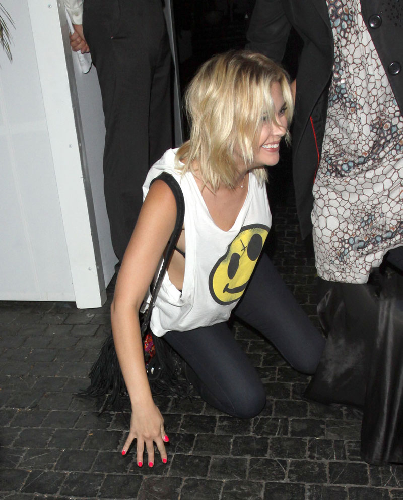 Ashley Benson Stumbles As She Leaves Chateau Marmont West Hollywood