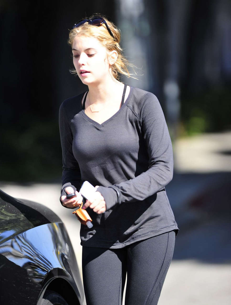 Ashley Benson Tights Leaves Gym Los Angeles