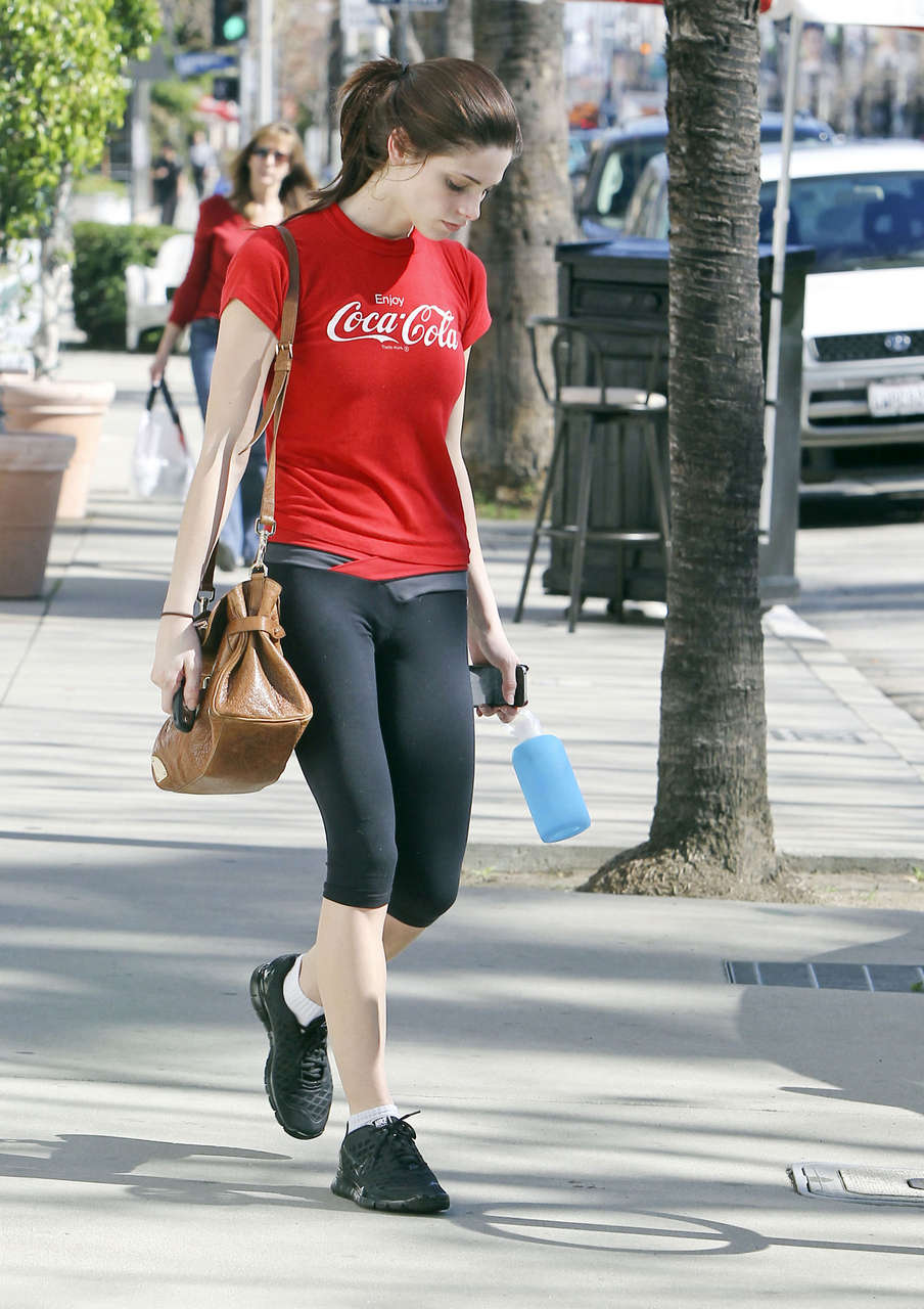 Ashley Greene Tight Leggings Leaving Gym