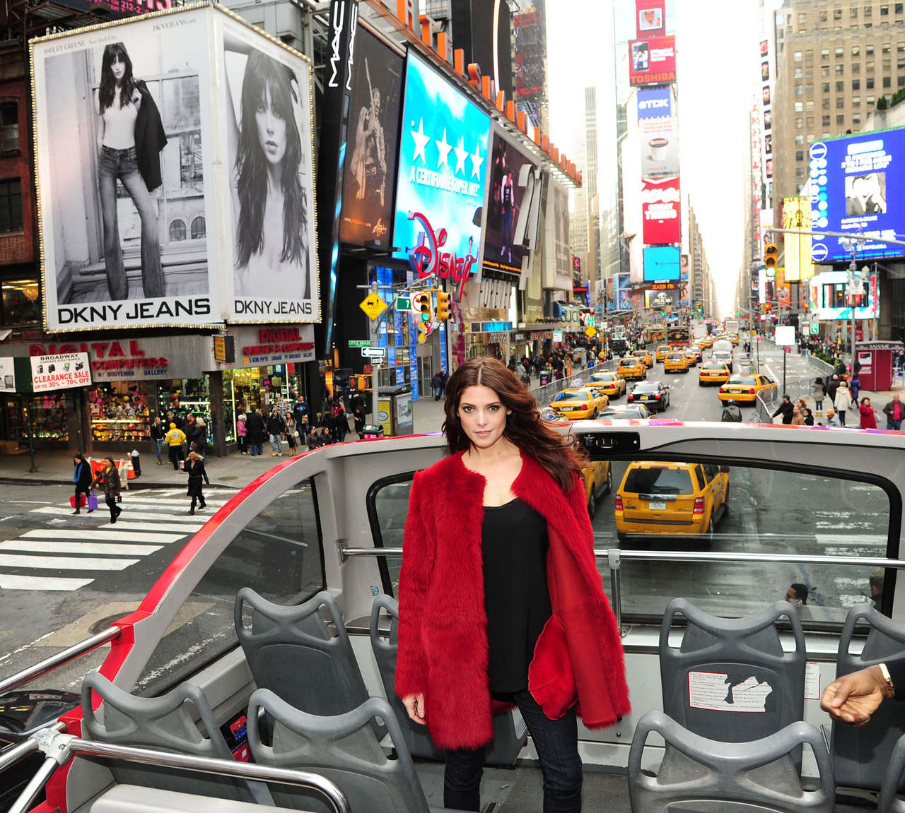 Ashley Greene Times Square Dkny Jeans Spring 2012 Ad Campaign