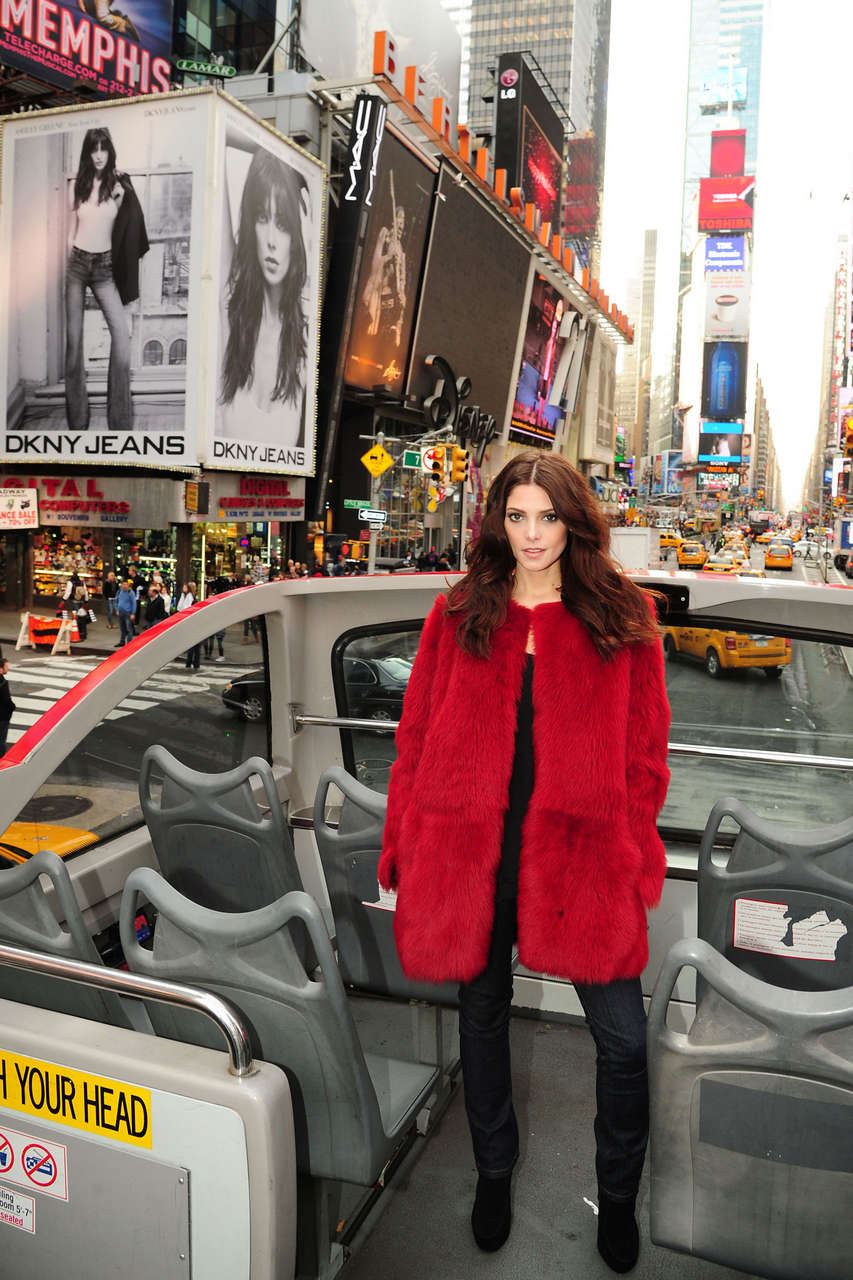 Ashley Greene Times Square Dkny Jeans Spring 2012 Ad Campaign