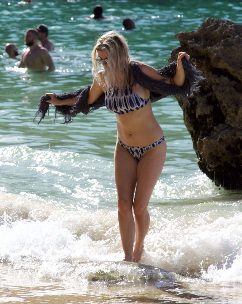 Ashley James Feather Print Bikini Beach Bali January