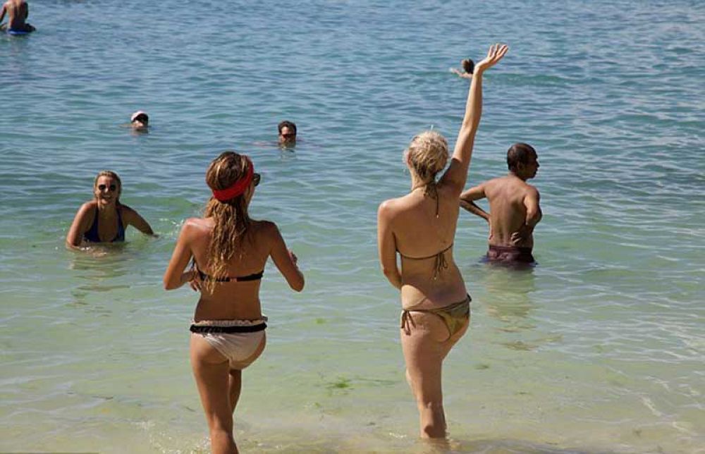 Ashley James Golden Bikini Beach Bali