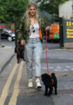 Ashley James Walks Her Dog Out London