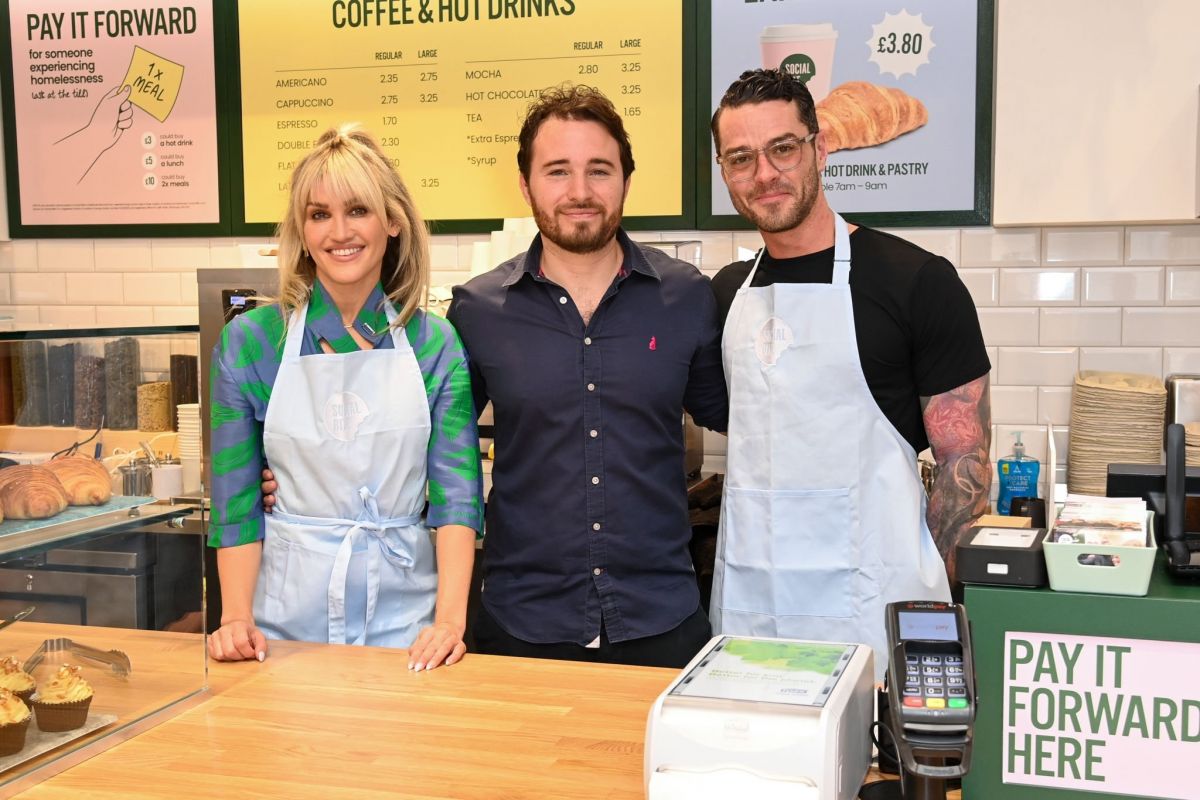Ashley Roberts New Social Bite Coffee Shop Opening Strand London
