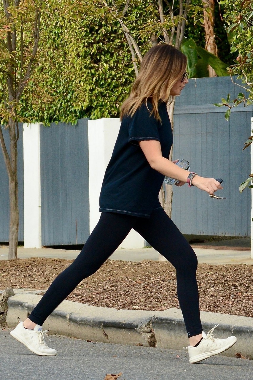 Ashley Tisdale Arrives Gym Los Angeles