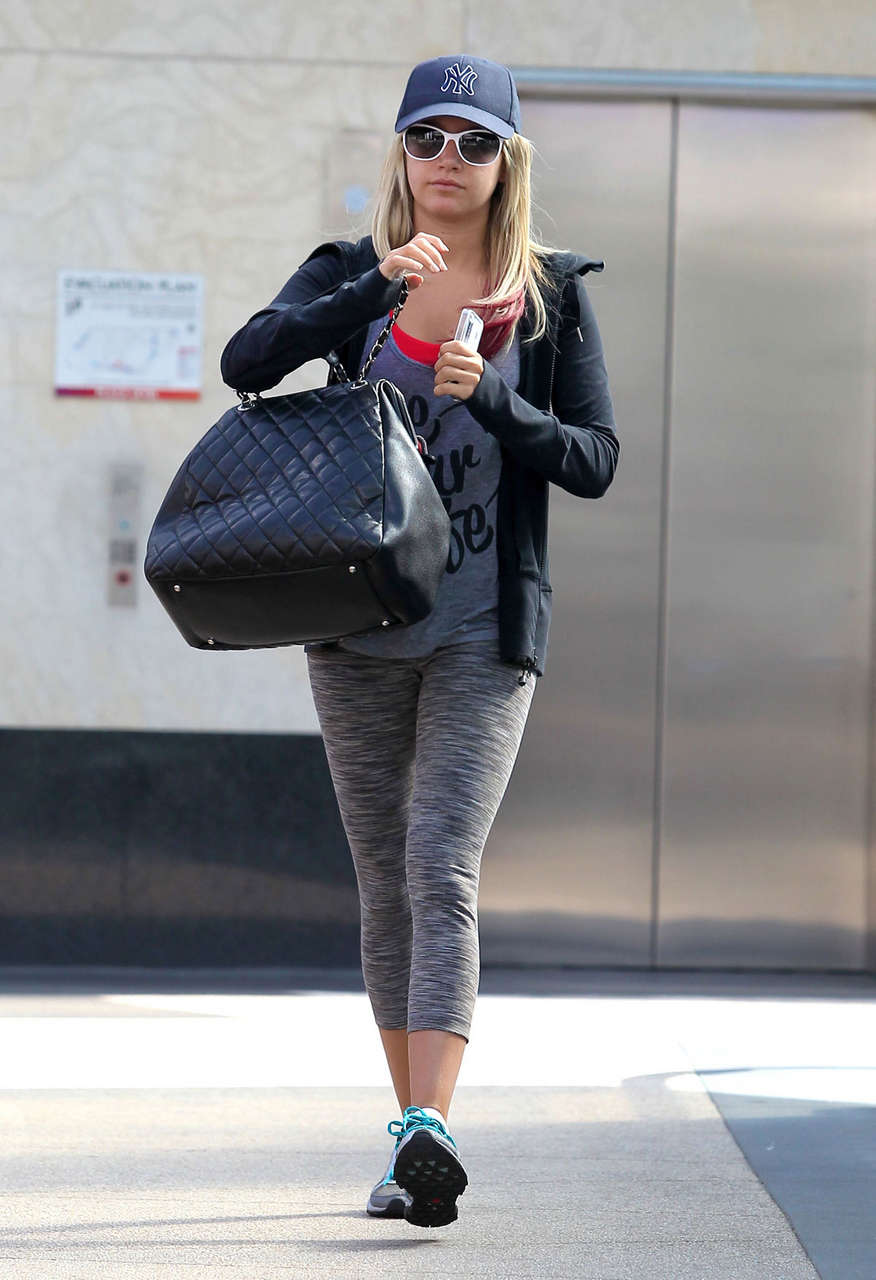 Ashley Tisdale Arriving To Gym West Hollywood