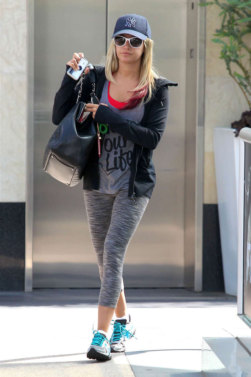 Ashley Tisdale Arriving To Gym West Hollywood