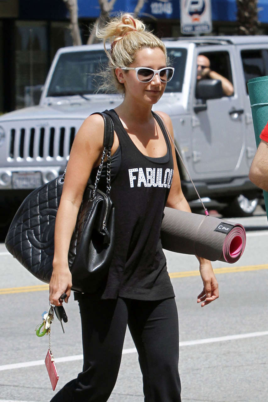 Ashley Tisdale Going To Yoga Class Studio City