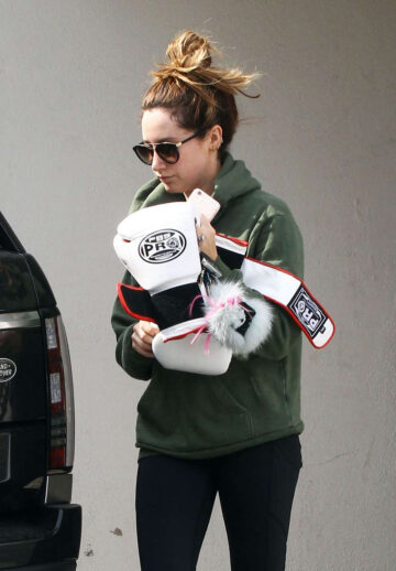 Ashley Tisdale Leaves Gym Los Angeles