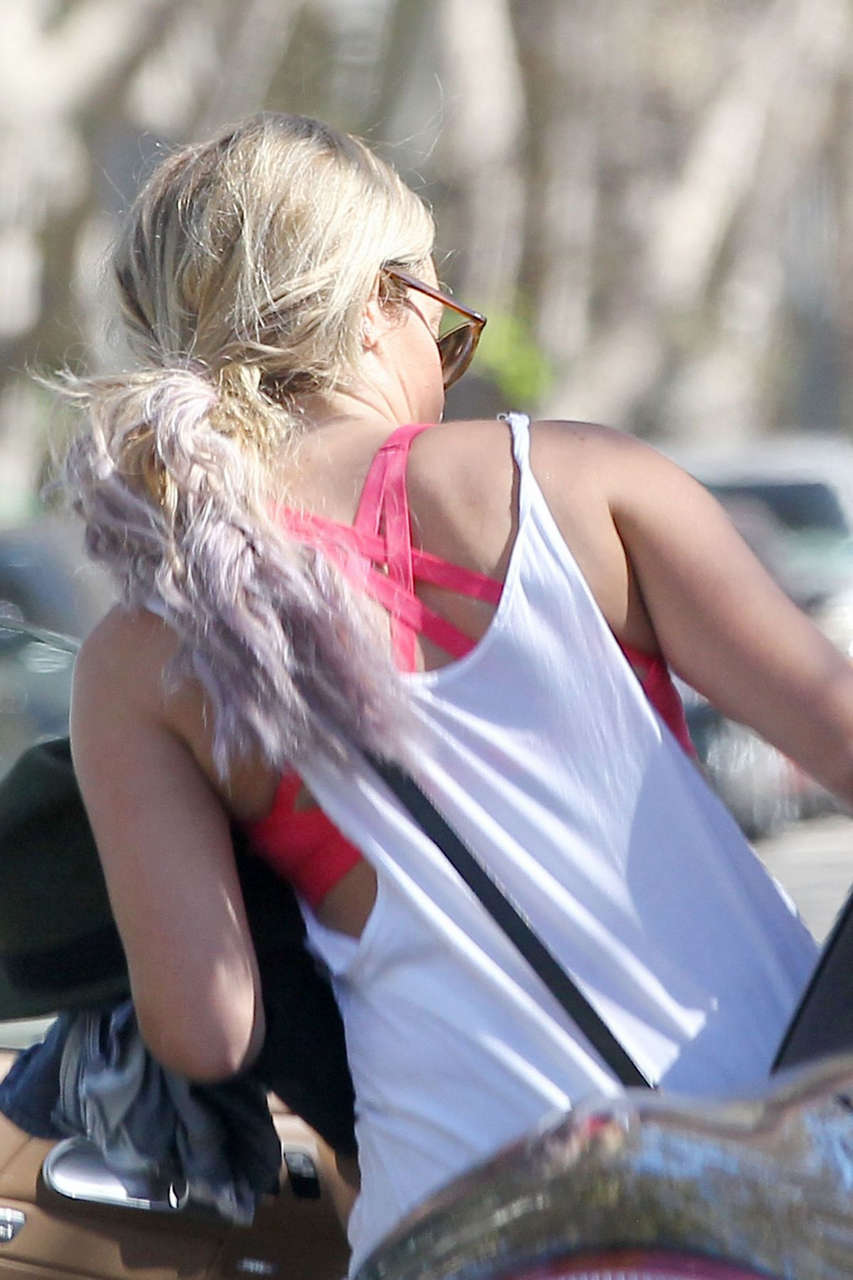 Ashley Tisdale Leaves Pilates Class Los Angeles