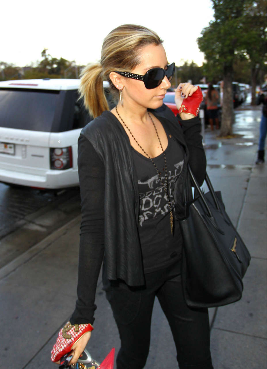 Ashley Tisdale Leaving Byron Tracy Salon Los Angeles