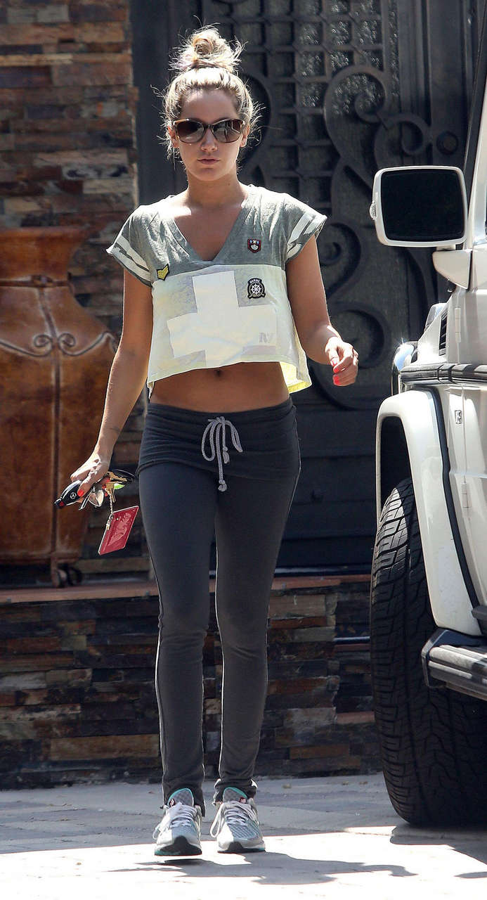 Ashley Tisdale Leaving Gym West Hollywood