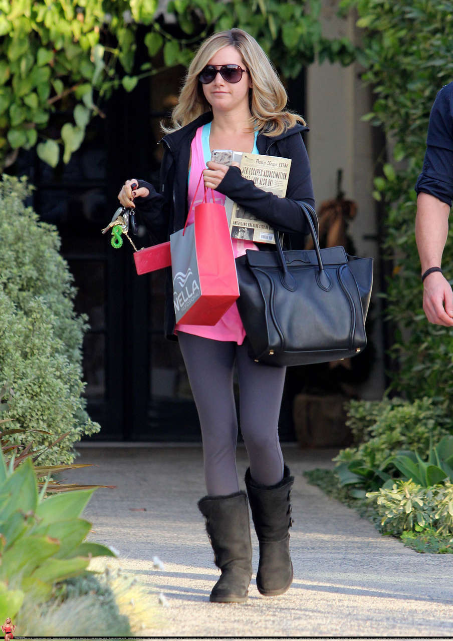 Ashley Tisdale Leaving Salon West Hollywood